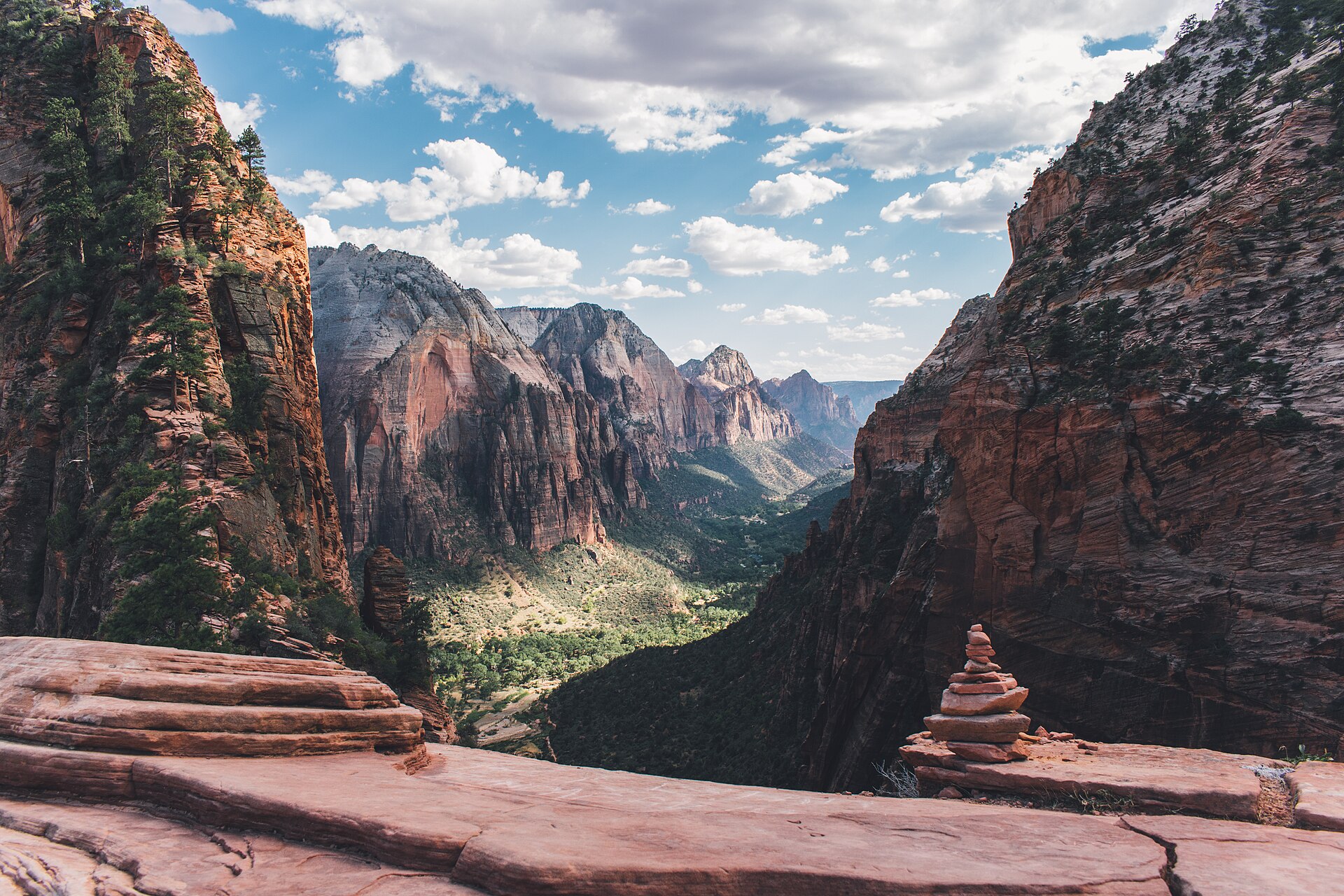Angels Landing above Zion Canyon — Zion National Park, attribution and reuse verification pending