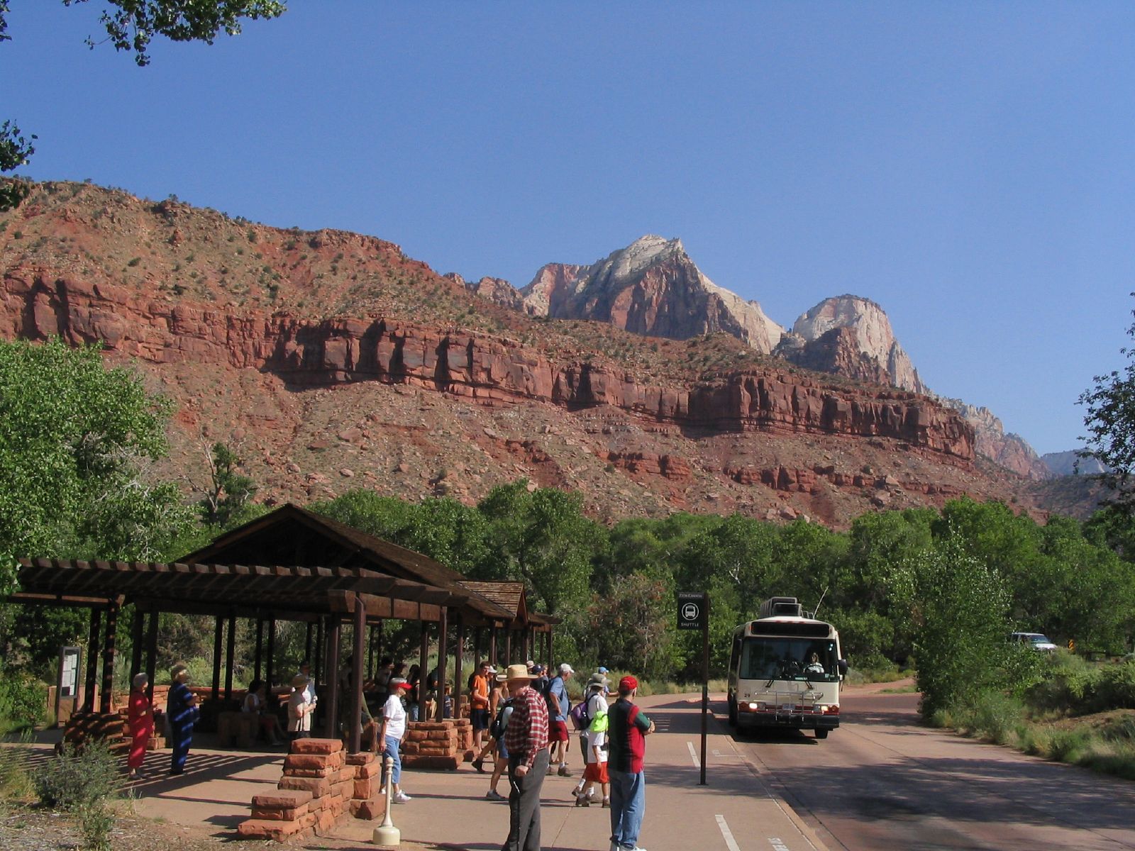 Zion Canyon Visitor Center and transport stop — Zion National Park, attribution and reuse verification pending