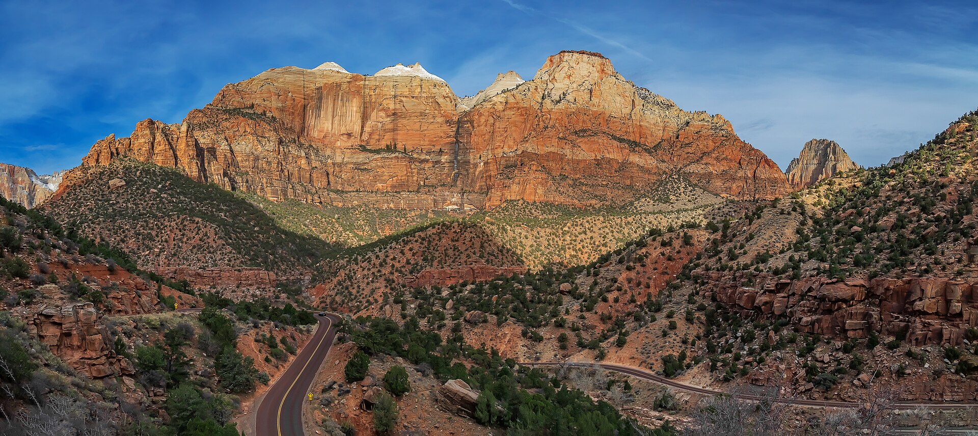 The Watchman and Springdale Zion gateway area — Zion National Park, attribution and reuse verification pending