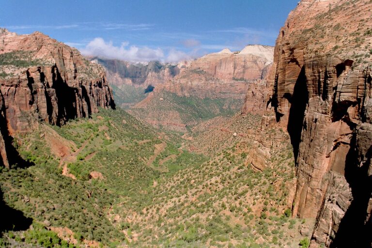 Zion Canyon from Canyon Overlook in Zion National Park
